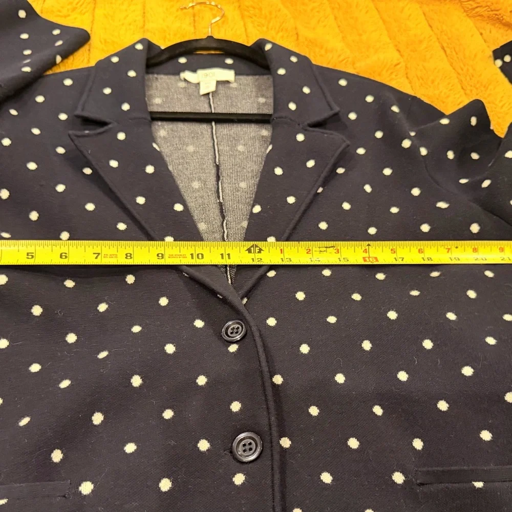 Navy Polka Dot Women's Blazer - Picture 5 of 9